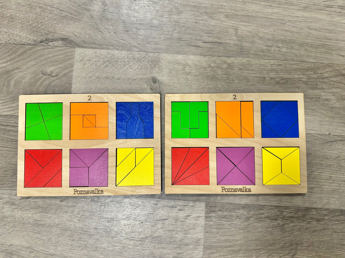 Wooden Puzzle Educational kids Fold square Nikitin, level 2