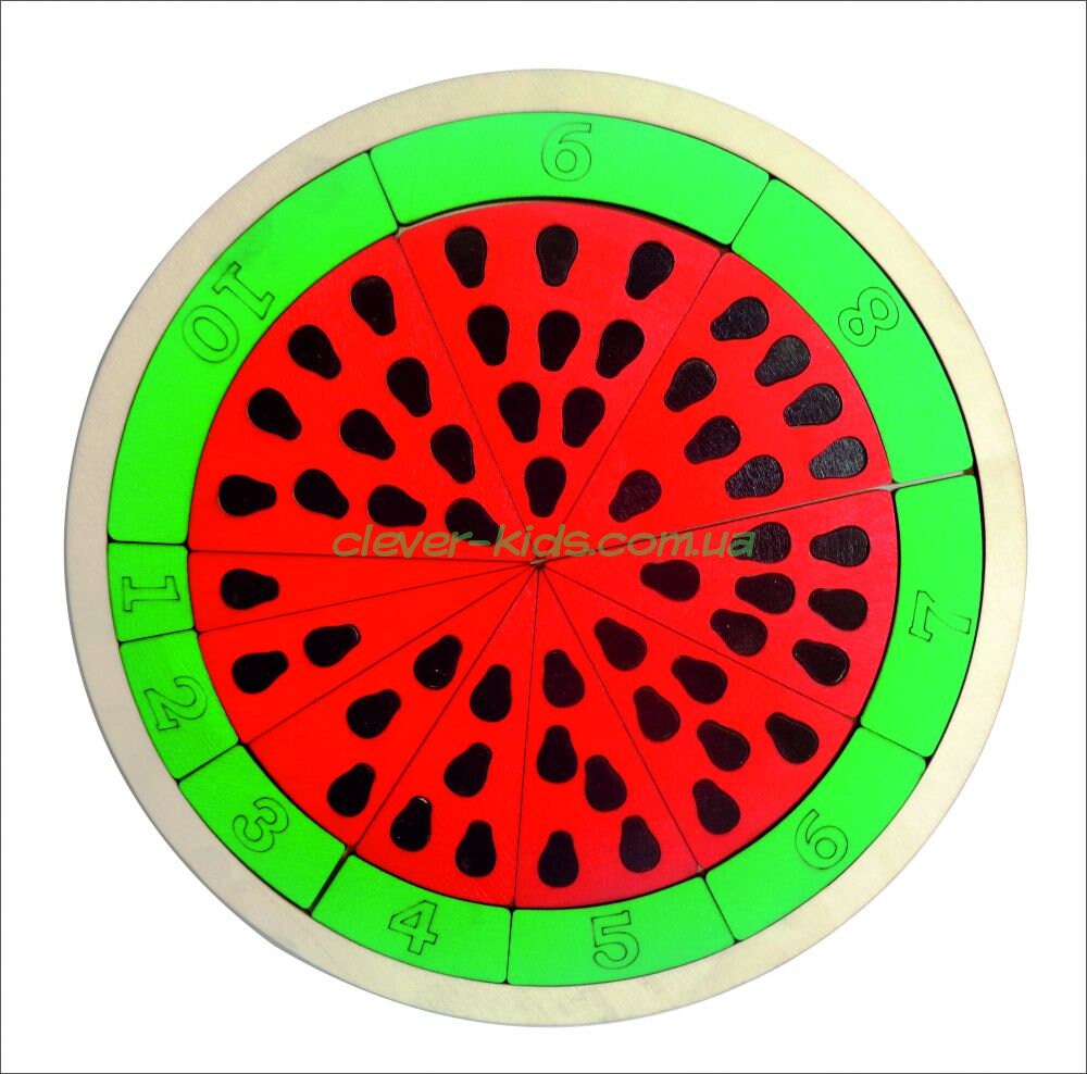 Montessori Wooden Puzzle โ Watermelon Fruit Toy | Educational Toddler Puzzle for Fine Motor Skills & Early Learning