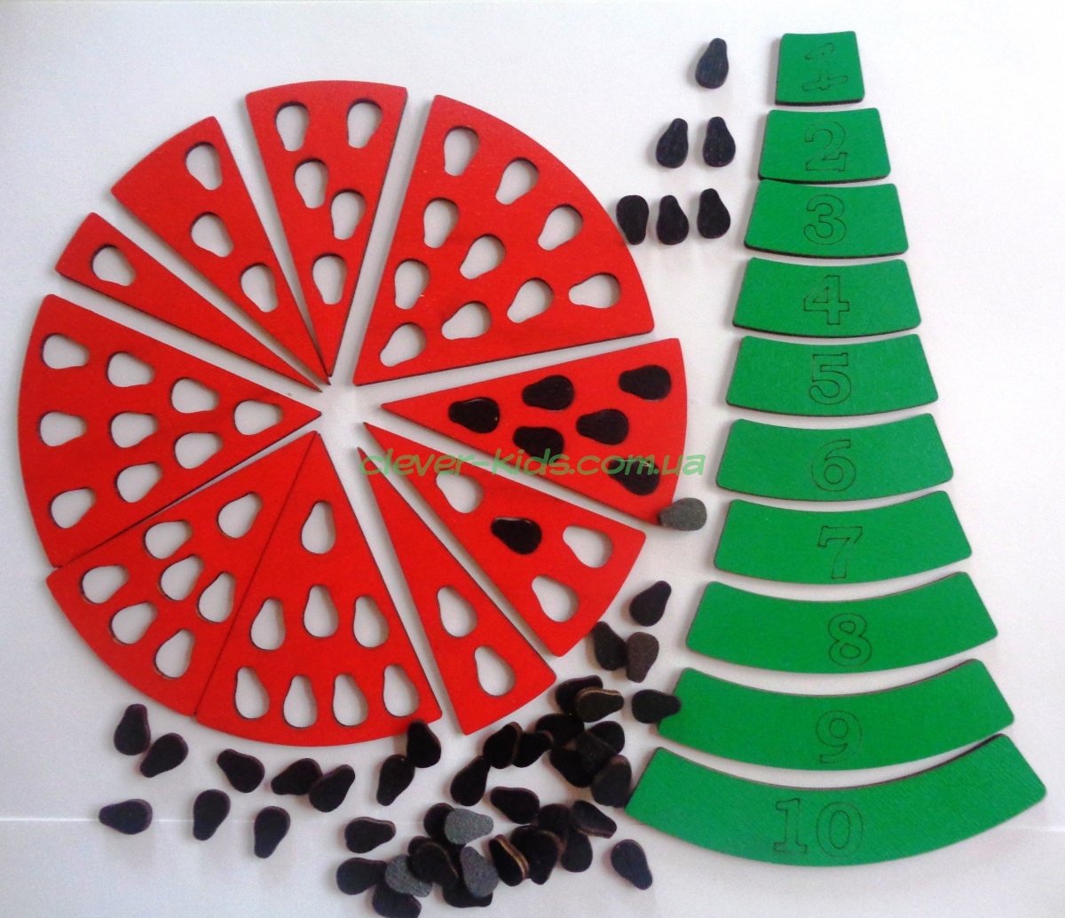 Montessori Wooden Puzzle โ Watermelon Fruit Toy | Educational Toddler Puzzle for Fine Motor Skills & Early Learning