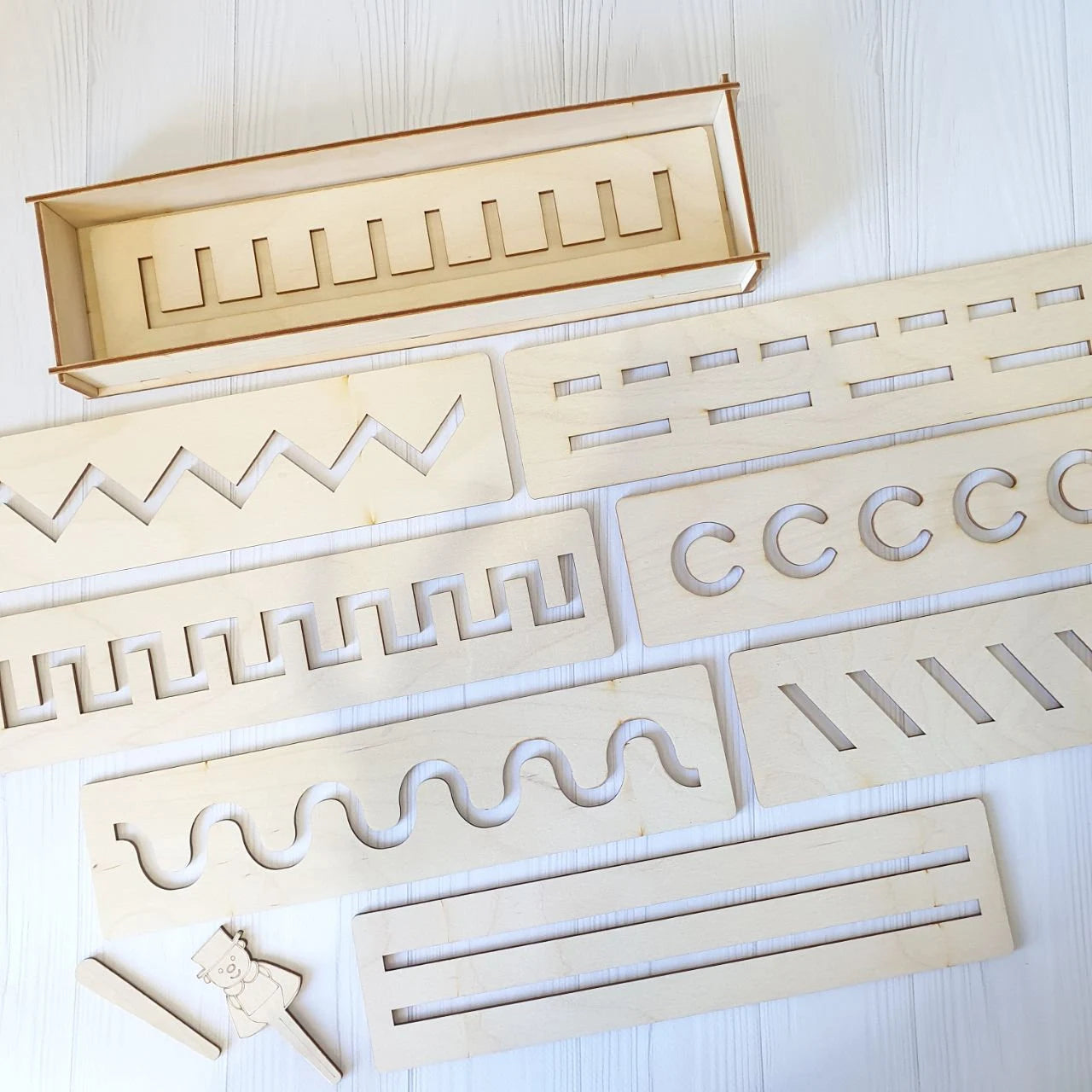 Wooden Montessori Educational kids Developing rulers