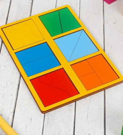 Wooden Foldable Puzzle for Kids – Montessori Educational Toy for Fine Motor Skills Nikitin level 1