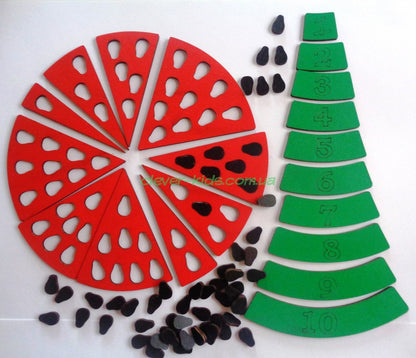 Montessori Wooden Puzzle – Watermelon Fruit Toy | Educational Toddler Puzzle for Fine Motor Skills & Early Learning