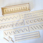 Wooden Montessori Educational kids Developing rulers