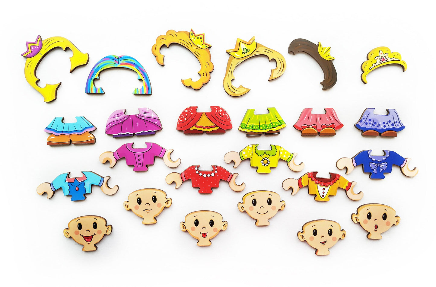 Wooden Princess Character Builder — Creative Role-Play Puzzle