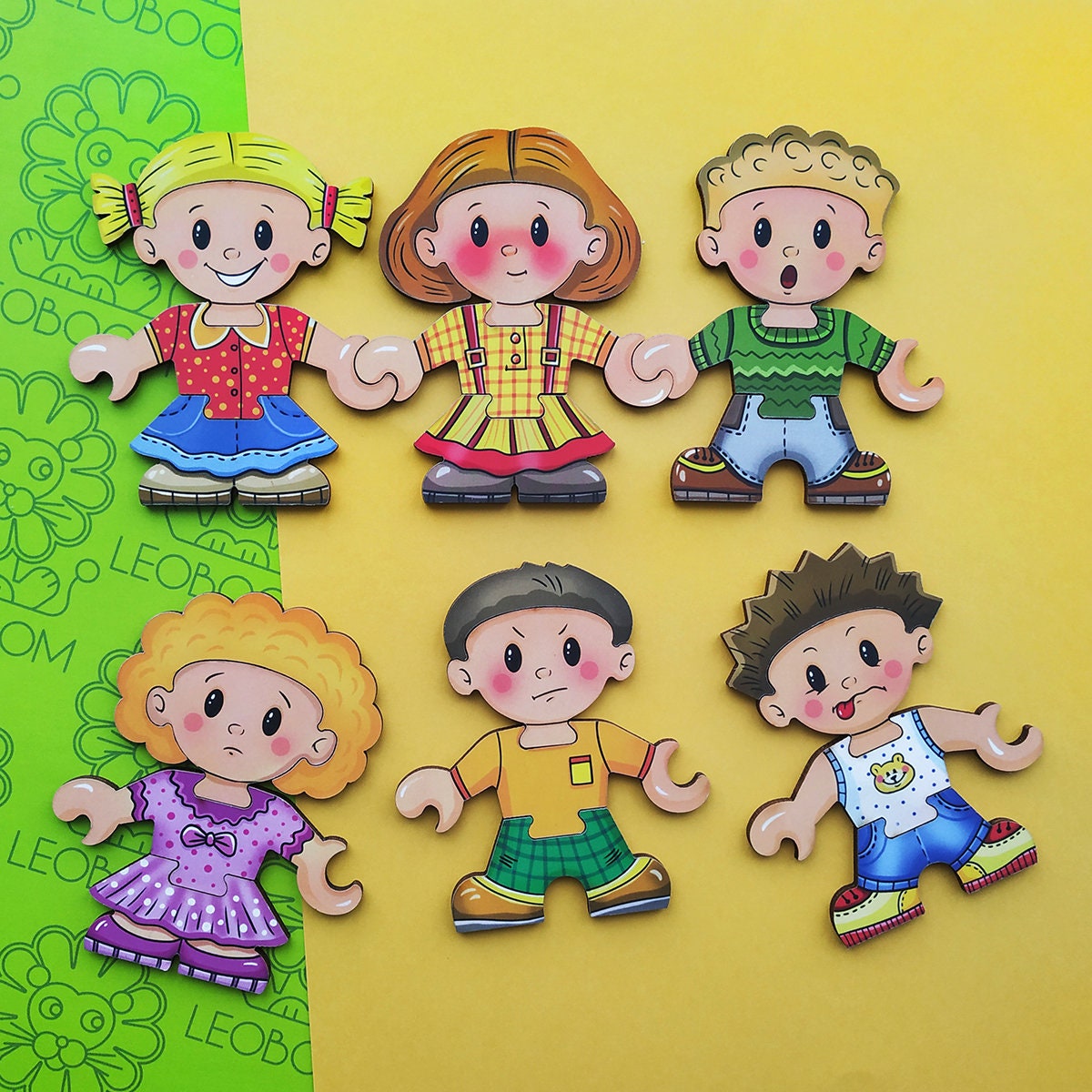Wooden Character Builder — Emotions & Expressions Puzzle
