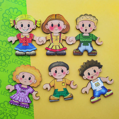 Wooden Character Builder — Emotions & Expressions Puzzle
