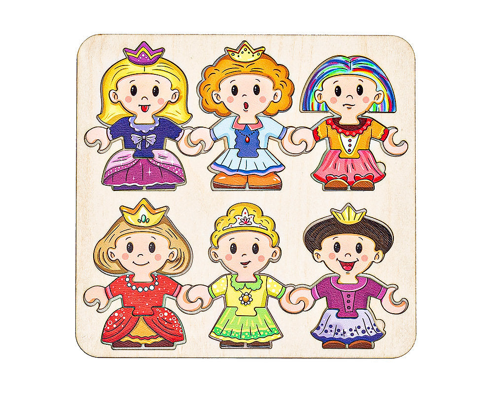 Wooden Princess Character Builder — Creative Role-Play Puzzle