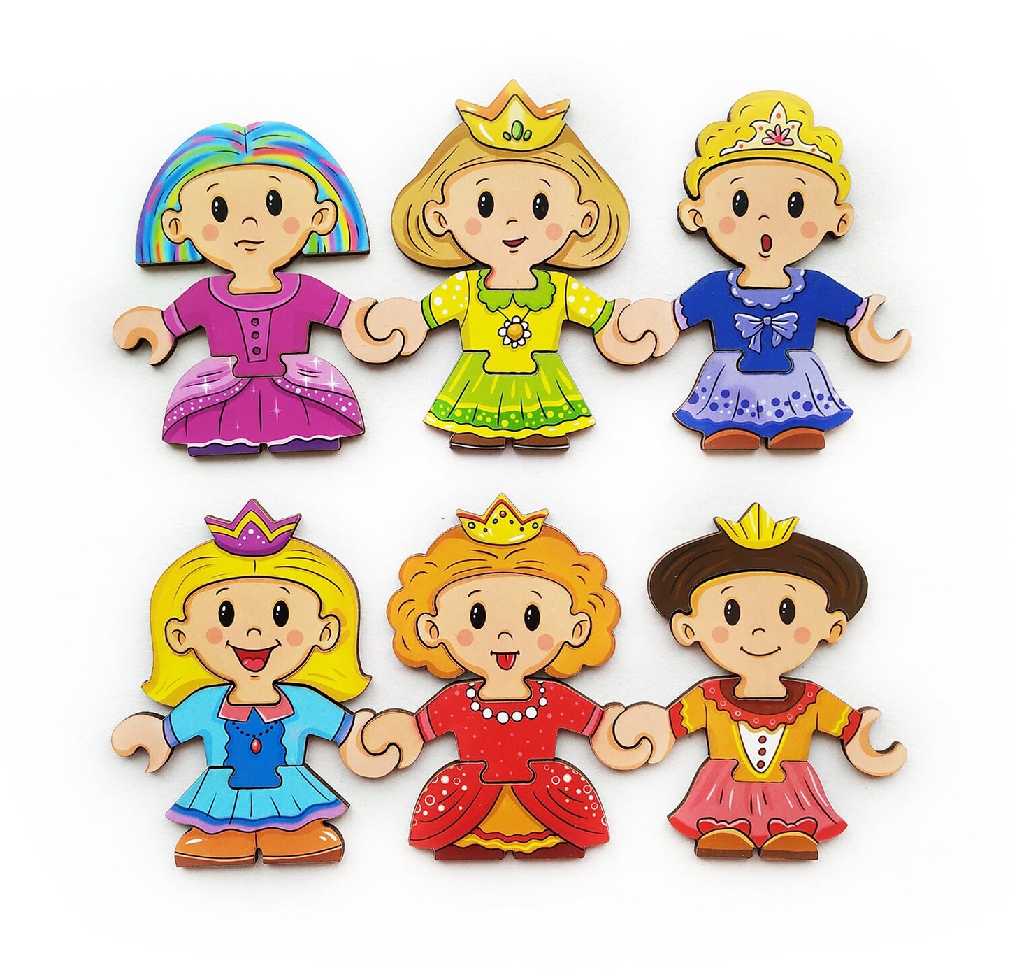 Wooden Princess Character Builder — Creative Role-Play Puzzle