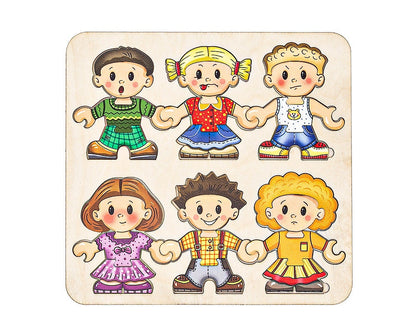 Wooden Character Builder — Emotions & Expressions Puzzle