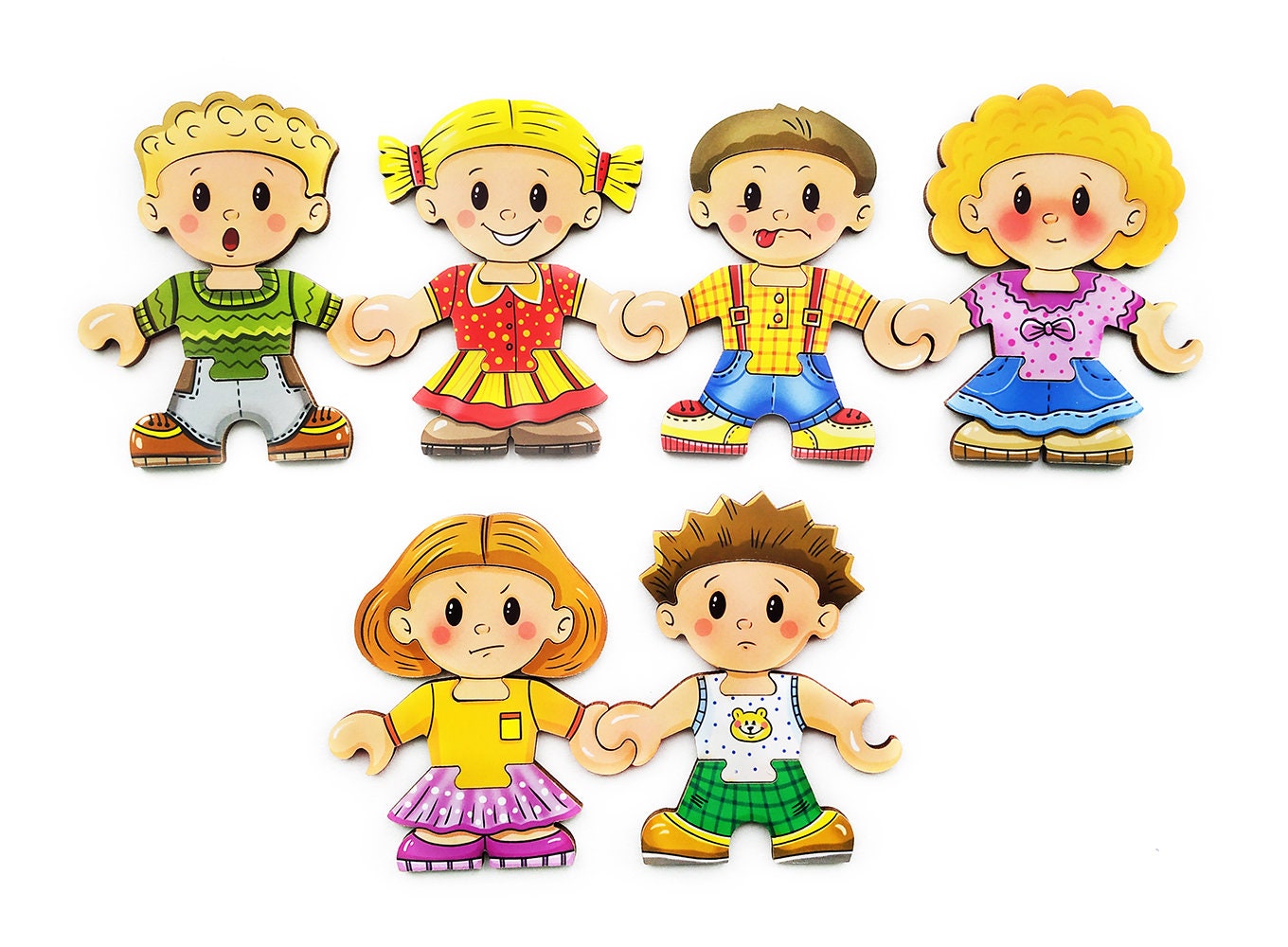 Wooden Character Builder — Emotions & Expressions Puzzle