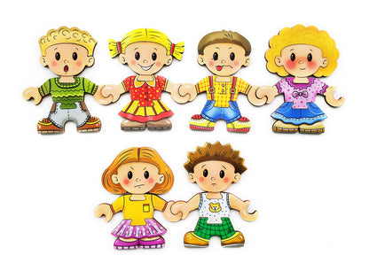 Wooden Character Builder — Emotions & Expressions Puzzle