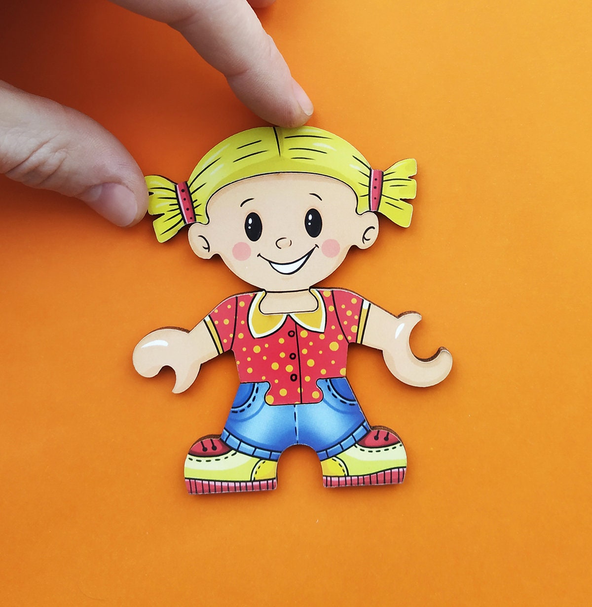 Wooden Character Builder — Emotions & Expressions Puzzle